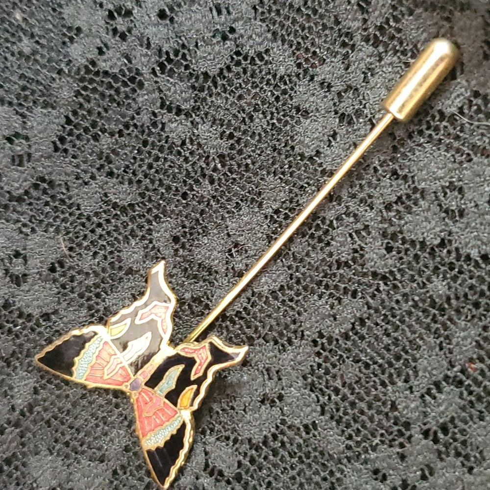 Cloisonne Butterfly Stick Pin